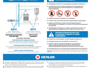 Памятка по безопасному использованию газа на коммунально-бытовые нужды